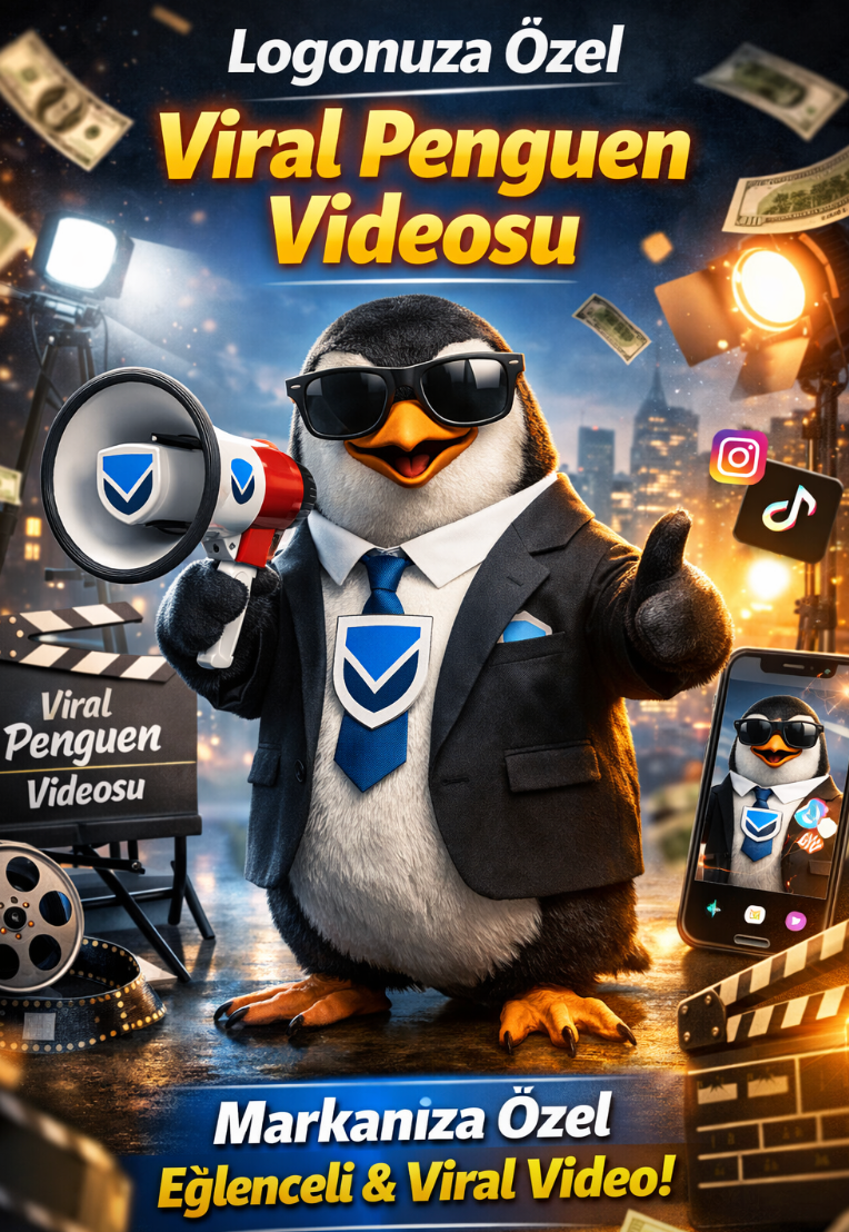 Logonuza Özel - İşletmenizle Uyumlu Viral Penguen Videosu